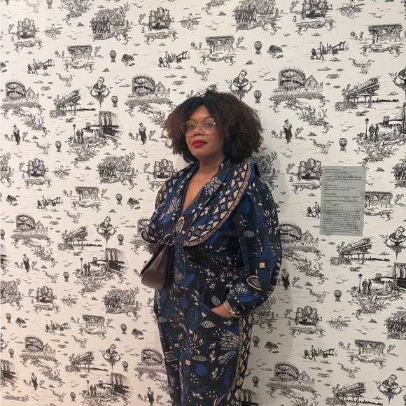 FARM Rio Navy and Cream Floral Jumpsuit XL - Picture 4 of 4